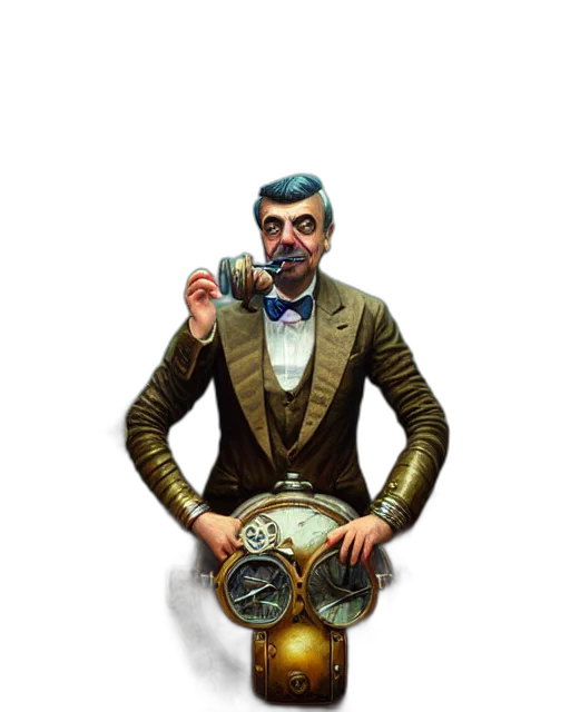 staff, robot, mask, jacket transparent PNG cut-out