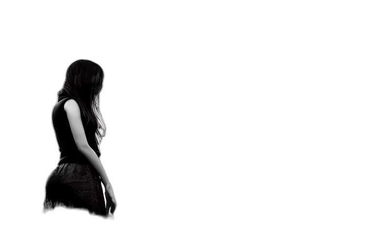 dress, hair, furniture, creature, photorealistic, concept art, 3d render, monochrome transparent PNG cut-out