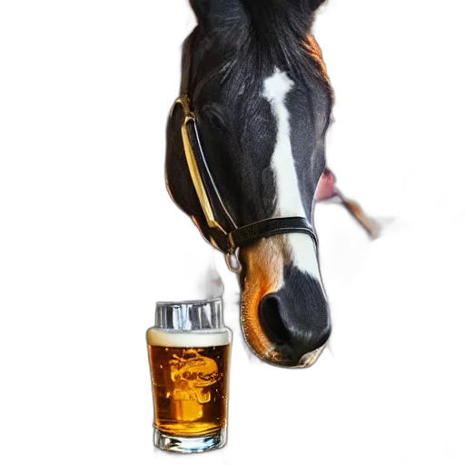 animal, bottle, photorealistic, long transparent PNG cut-out