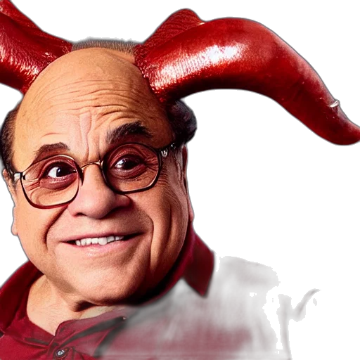 creature, mask, face, concept art, danny, devito, devil, red transparent PNG cut-out