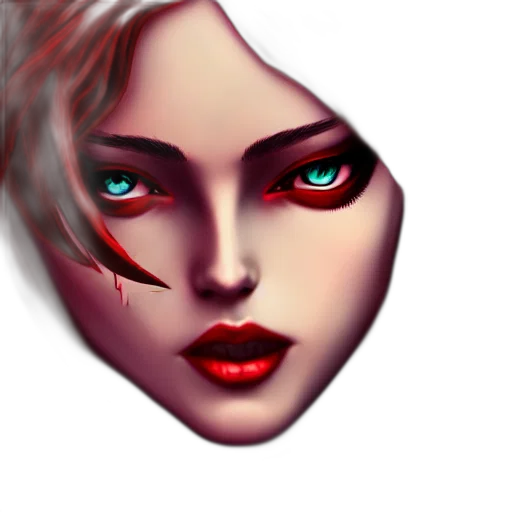 face, mask, fantasy art, photorealistic transparent PNG cut-out
