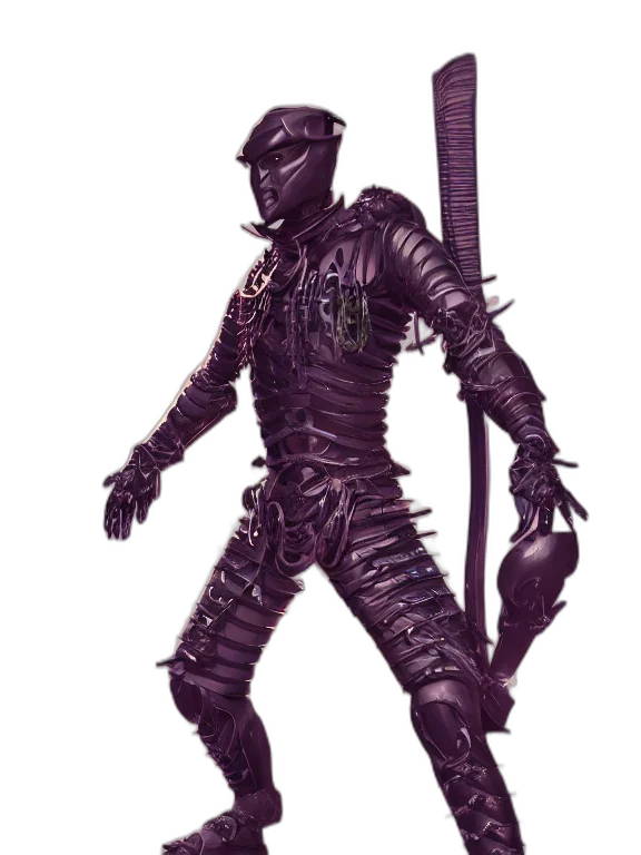 robot, staff, sword, creature transparent PNG cut-out