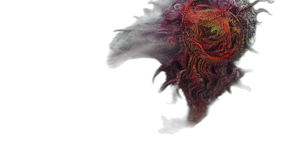 hair, dragon, mask, creature transparent PNG cut-out