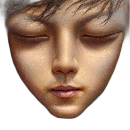 face, mask, hat, jewelry, photorealistic, 3d render, oil painting, concept art transparent PNG cut-out