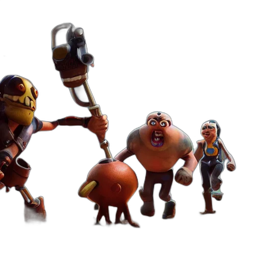 staff, robot, creature, concept art transparent PNG cut-out