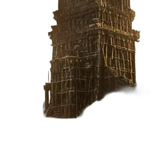building, crown, dress, furniture, 3d render, concept art, fantasy art, photorealistic transparent PNG cut-out