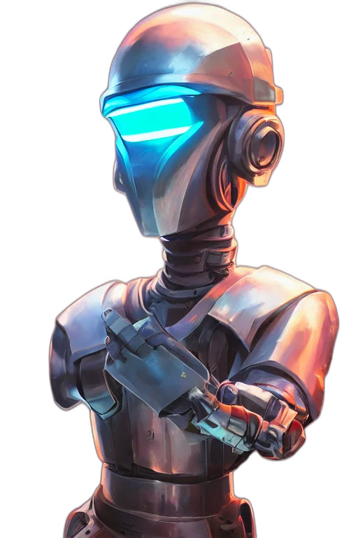 robot, staff, weapon, mask transparent PNG cut-out