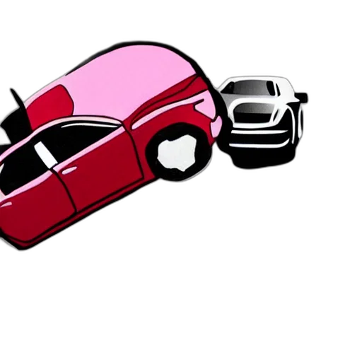 car, concept art, pixel art, 3d render, cartoon, crash transparent PNG cut-out