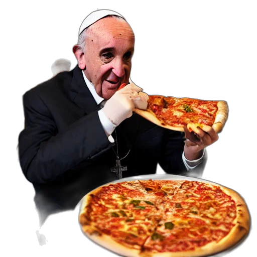 food, weapon, 3d render, pope transparent PNG cut-out