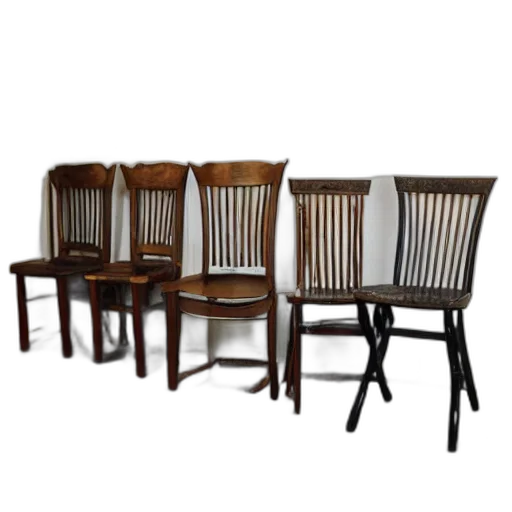 furniture, 3d render, photorealistic, three transparent PNG cut-out