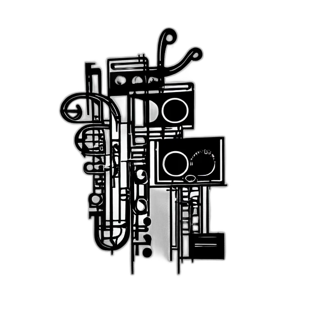 robot, staff, weapon, crown, cyberpunk, concept art, cartoon, pixel art transparent PNG cut-out
