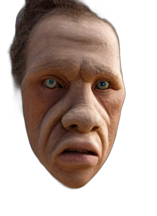 face, mask, creature, staff transparent PNG cut-out