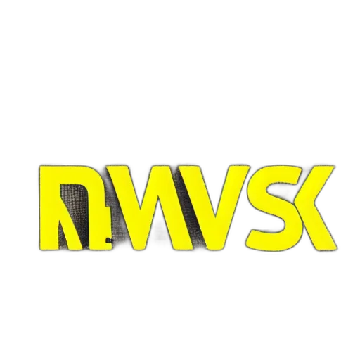 staff, 3d render, pixel art, neon, news, network, logo, yellow transparent PNG cut-out