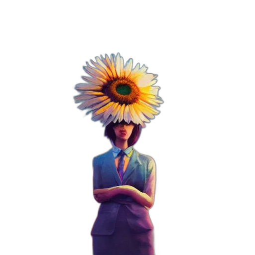 flower, hat, crown, staff transparent PNG cut-out