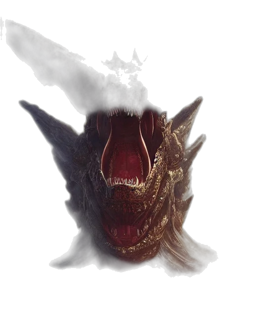 dragon, creature, mask, animal, concept art, fantasy art, photorealistic, 3d render transparent PNG cut-out