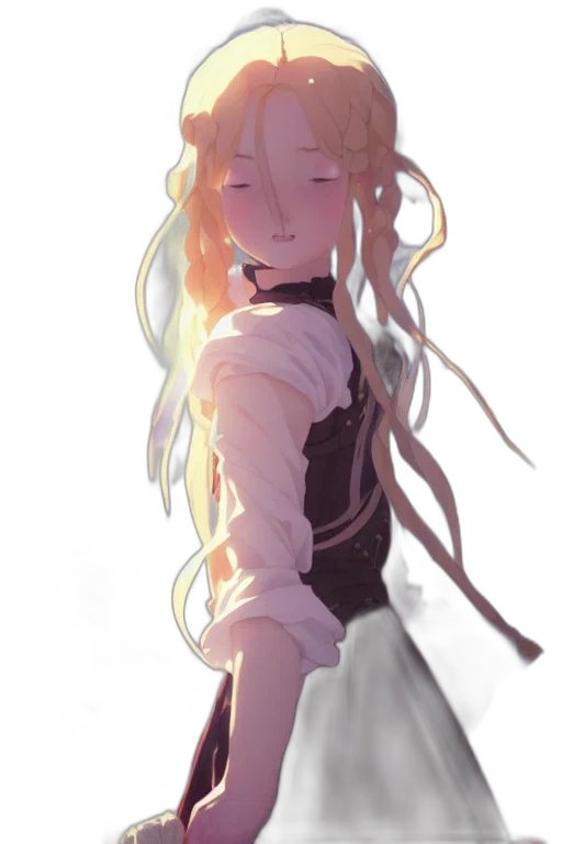 staff, dress, crown, hair transparent PNG cut-out