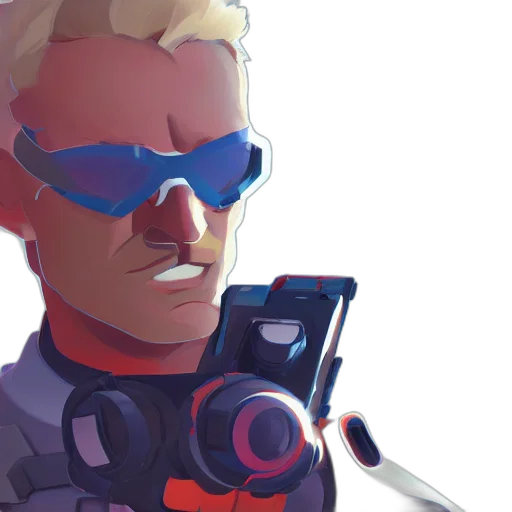 robot, weapon, jacket, staff transparent PNG cut-out