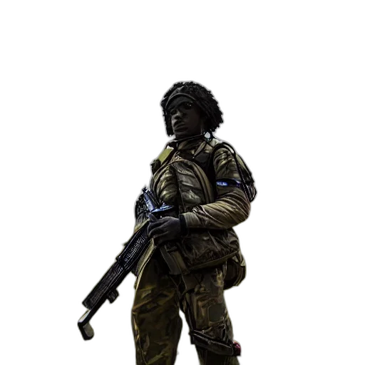 weapon, staff, jacket, animal transparent PNG cut-out