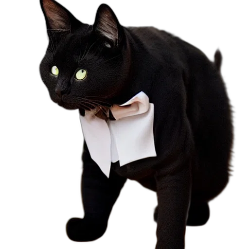 staff, animal, jacket, creature, photorealistic, 3d render, concept art, cat transparent PNG cut-out