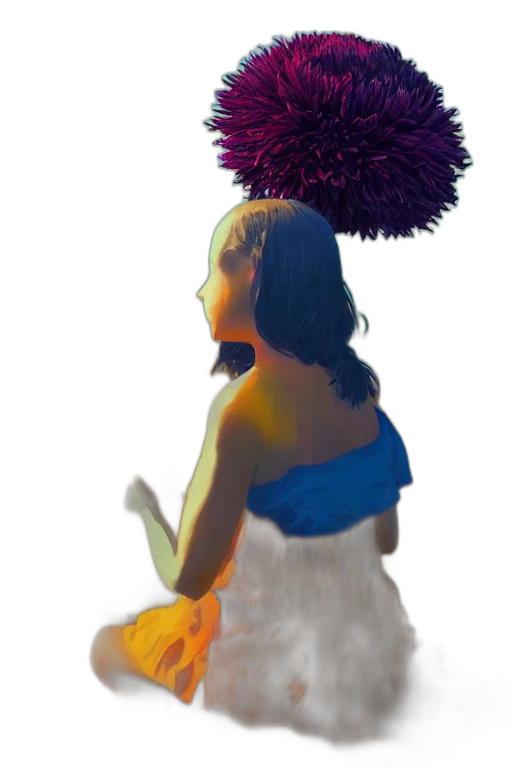 crown, hat, dress, flower, 3d render, concept art, photorealistic, oil painting transparent PNG cut-out