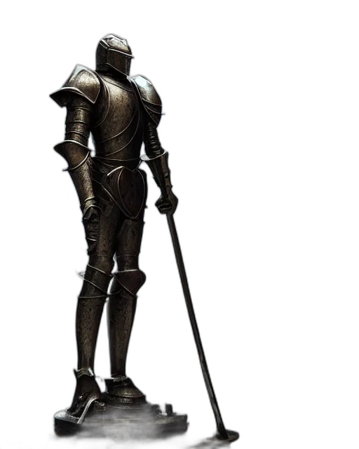 sword, staff, weapon, robot, concept art, 3d render, fantasy art, photorealistic transparent PNG cut-out
