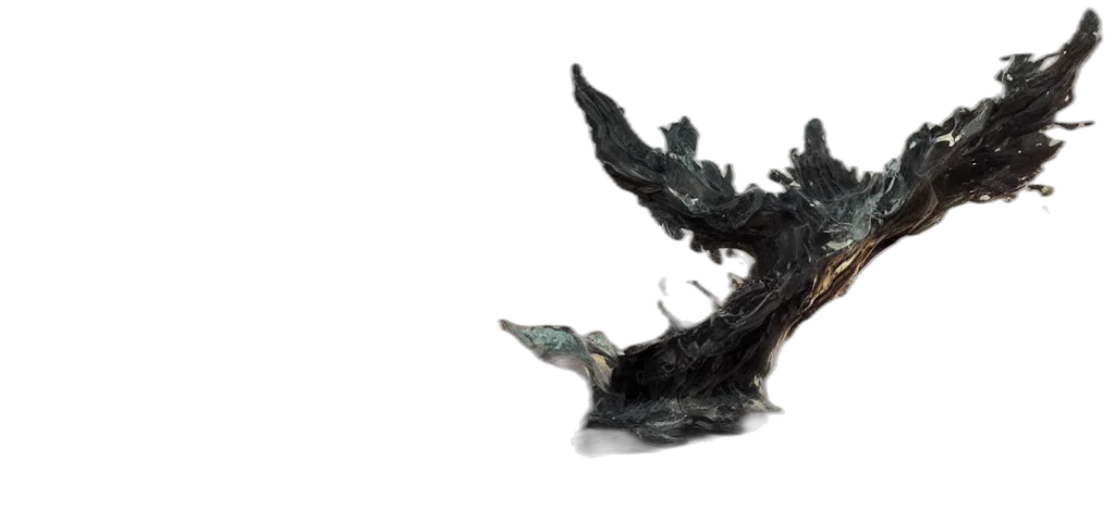 dragon, hair, creature, weapon, 3d render, concept art, fantasy art, photorealistic transparent PNG cut-out