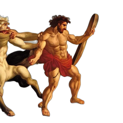 concept art, fantasy art, hercules, fighting transparent PNG cut-out
