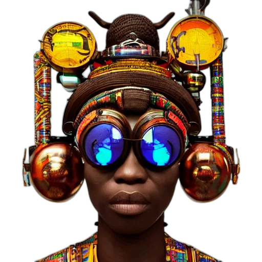 mask, face, crown, jewelry, concept art, cyberpunk, photorealistic, 3d render transparent PNG cut-out