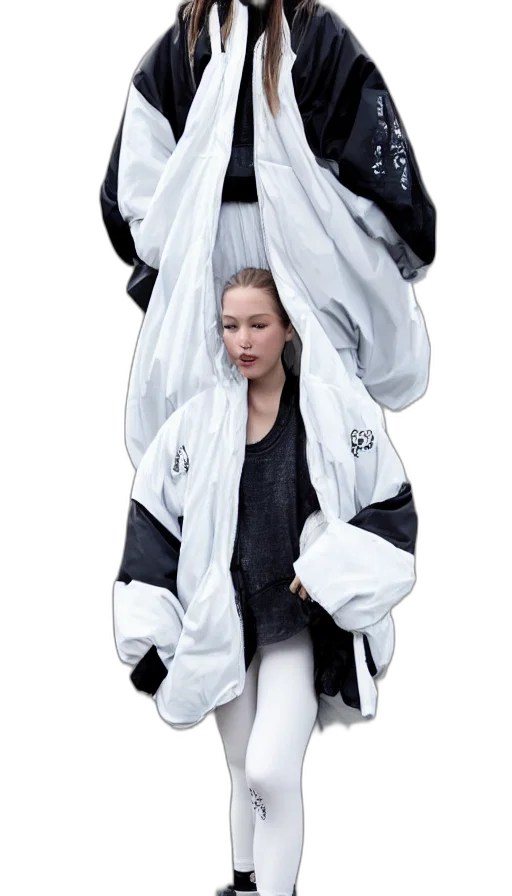 jacket, umbrella, dress, staff transparent PNG cut-out