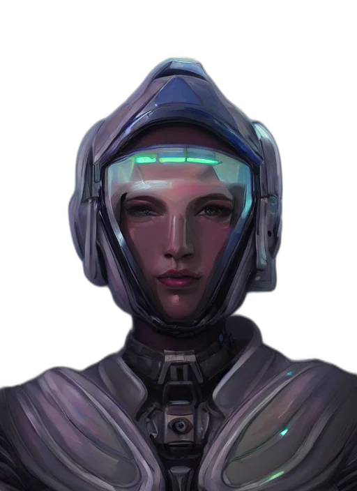 robot, face, mask, staff, cyberpunk, concept art, fantasy art, pixel art transparent PNG cut-out