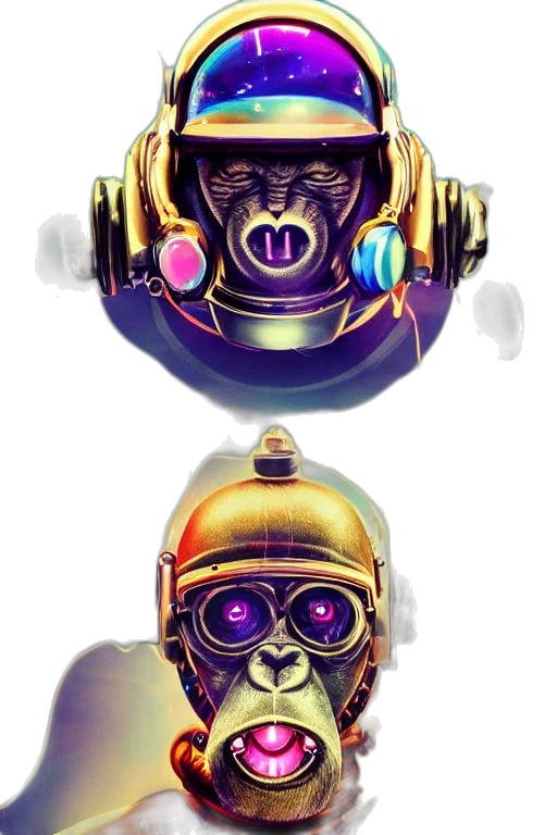 mask, jewelry, concept art, 3d render transparent PNG cut-out