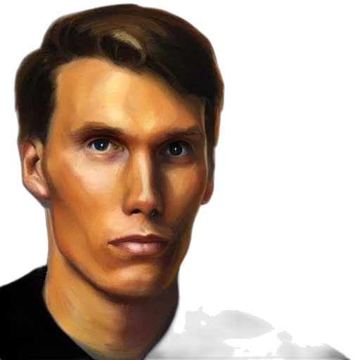 face, photorealistic, oil painting, concept art, pixel art, jerma, portrait, tight transparent PNG cut-out
