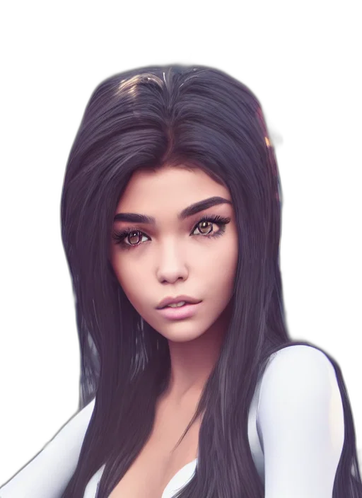face, hair, photorealistic, fantasy art transparent PNG cut-out