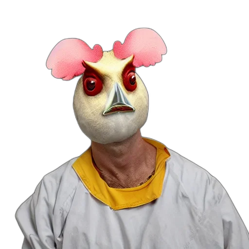 mask, animal, creature, face, 3d render, concept art, photorealistic, prisoner transparent PNG cut-out
