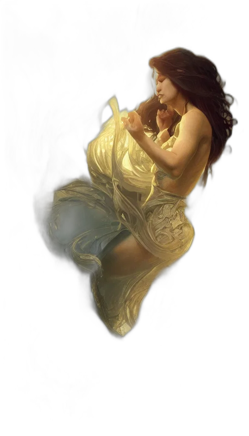 dress, jewelry, photorealistic, oil painting transparent PNG cut-out