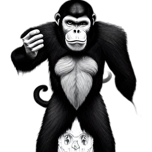animal, creature, concept art, pencil sketch, comic book art, cartoon, monochrome, vampire transparent PNG cut-out