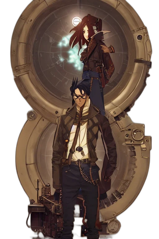 jacket, weapon, staff, concept art transparent PNG cut-out