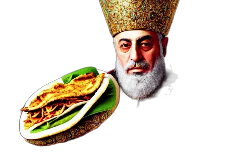 food, hat, face, photorealistic transparent PNG cut-out
