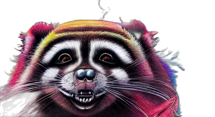 animal, creature, photorealistic, concept art, comic book art, fantasy art, colourful, tanuki transparent PNG cut-out
