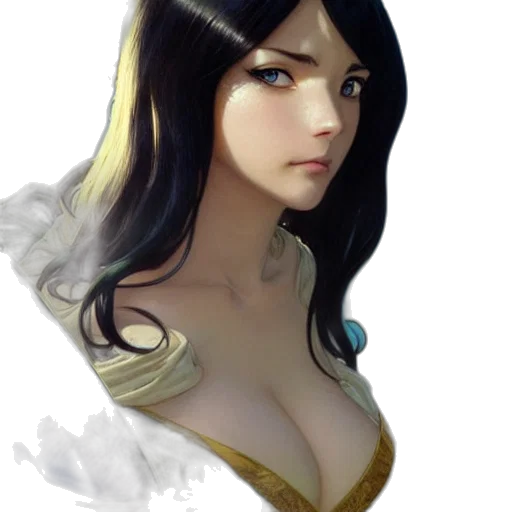 dress, face, staff, crown transparent PNG cut-out