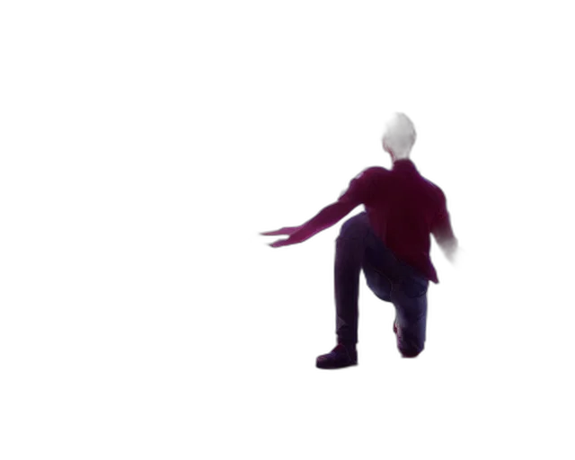 robot, jacket, creature, staff transparent PNG cut-out