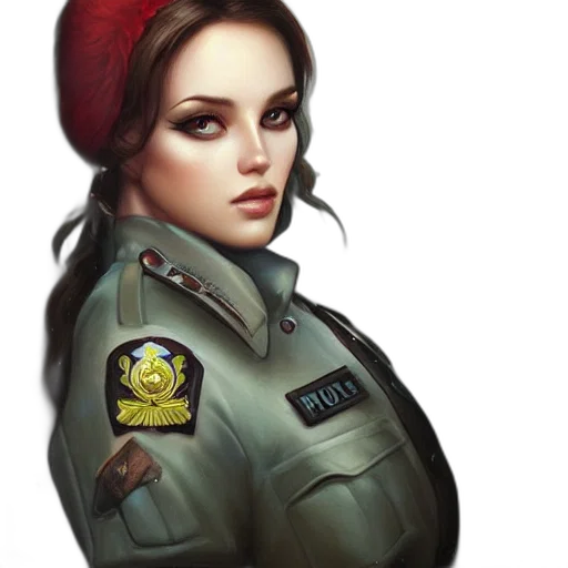 jacket, face, hat, staff transparent PNG cut-out