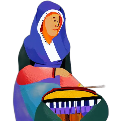 jewelry, concept art, pixel art, 3d render, fantasy art, fire, snow, babushka transparent PNG cut-out