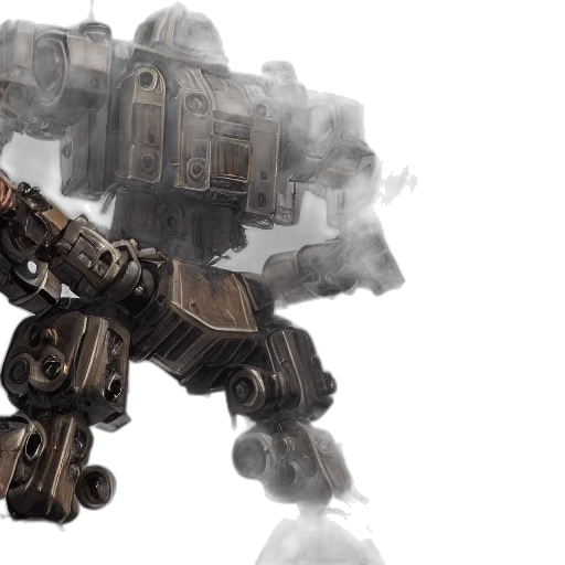 robot, weapon, concept art, 3d render transparent PNG cut-out