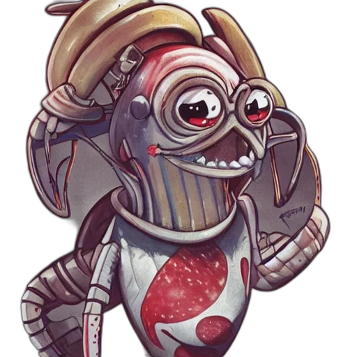 robot, creature, mask, concept art transparent PNG cut-out