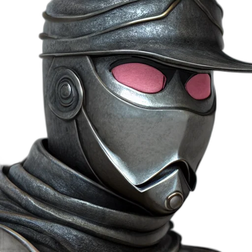 mask, robot, staff, face, 3d render, concept art, photorealistic, cyberpunk transparent PNG cut-out