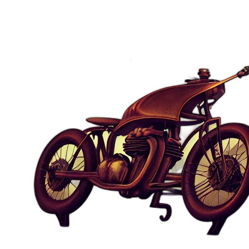 weapon, car, furniture, 3d render, concept art, photorealistic, watercolor, earth tones transparent PNG cut-out