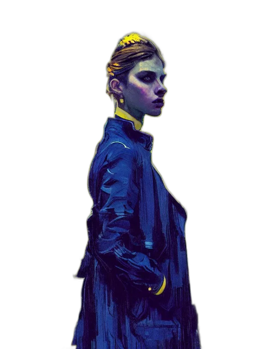 jacket, face, dress, staff transparent PNG cut-out