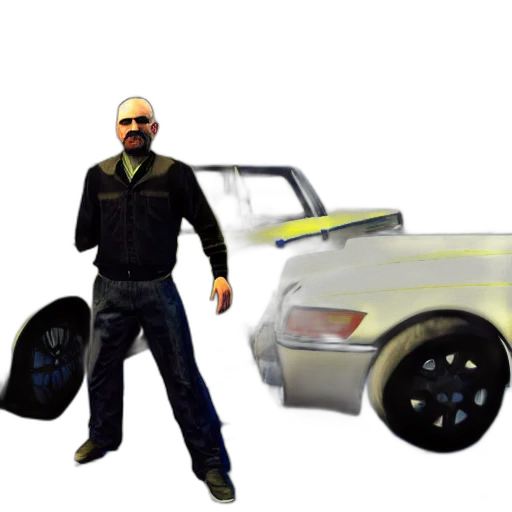 car, staff, weapon, concept art, 3d render, photorealistic, cartoon, city street transparent PNG cut-out