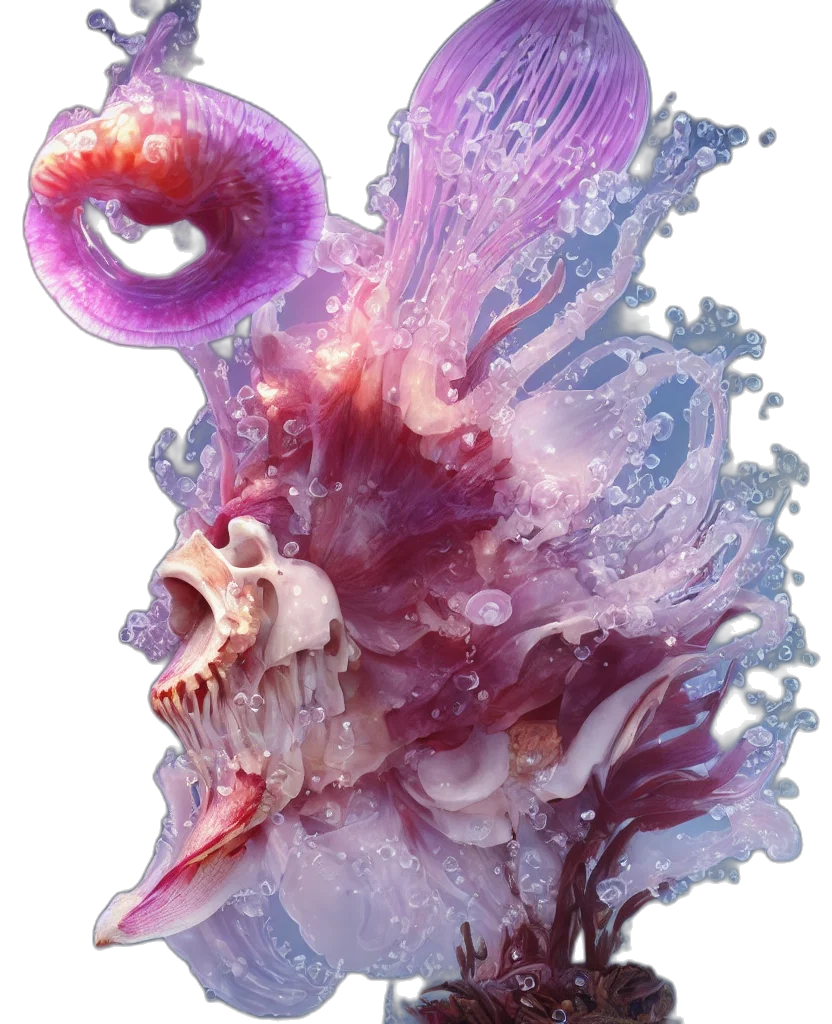 dragon, creature, mask, staff transparent PNG cut-out